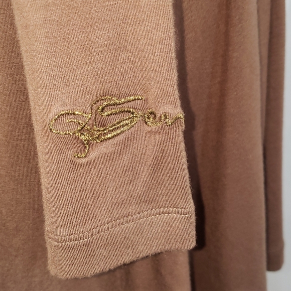 NWOT Seven7 Brown Long Sleeve V-neck Dress Medium - Picture 3 of 5